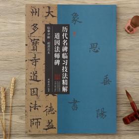 历代名碑临习技法精解 道因法师碑