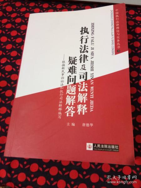 中国执行法律理论与实务丛书-执行法律及司法解释疑难问题解答