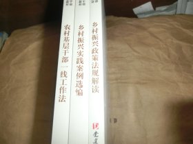 农村基层干部一线工作法 乡村振兴实践案例选编 乡村振兴政策法规解读 3本合售'