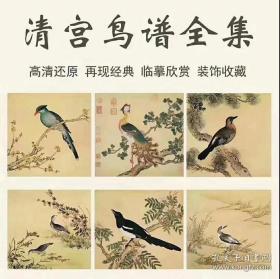 （故宫鸟谱全集）单张大画，原大原色，400克卡纸印制，可以直接装框，一套一箱，120张。规格：39X39