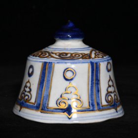 元青花描金鬼谷子下山图梅瓶