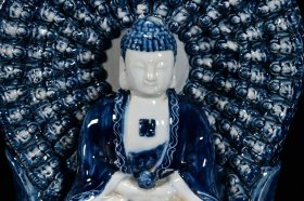清乾隆年青花百佛像