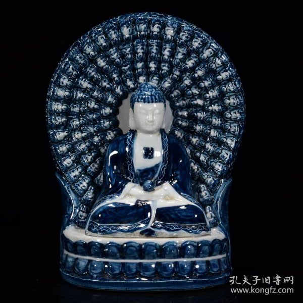 清乾隆年青花百佛像