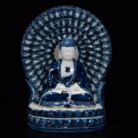 清乾隆年青花百佛像