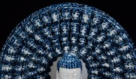 清乾隆年青花百佛像