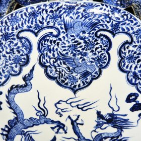 元青花龙凤纹扁瓶