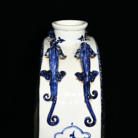 元青花龙凤纹扁瓶