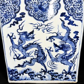 元青花龙凤纹扁瓶