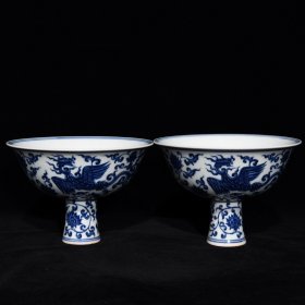 明宣德青花凤纹高脚碗77