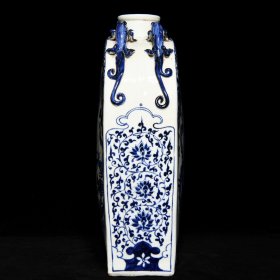 元青花龙凤纹扁瓶