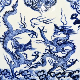 元青花龙凤纹扁瓶