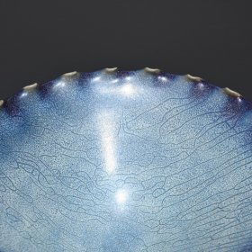 宋钧窑玫瑰紫釉花口碗77