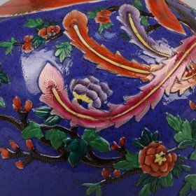 清乾隆珐琅彩鎏金浮雕花鸟纹葫芦瓶