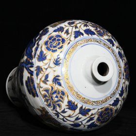 元青花描金鬼谷子下山图梅瓶