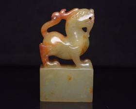 和田玉印章 规格:   7.7×4.4×2.0厘米   重   122克