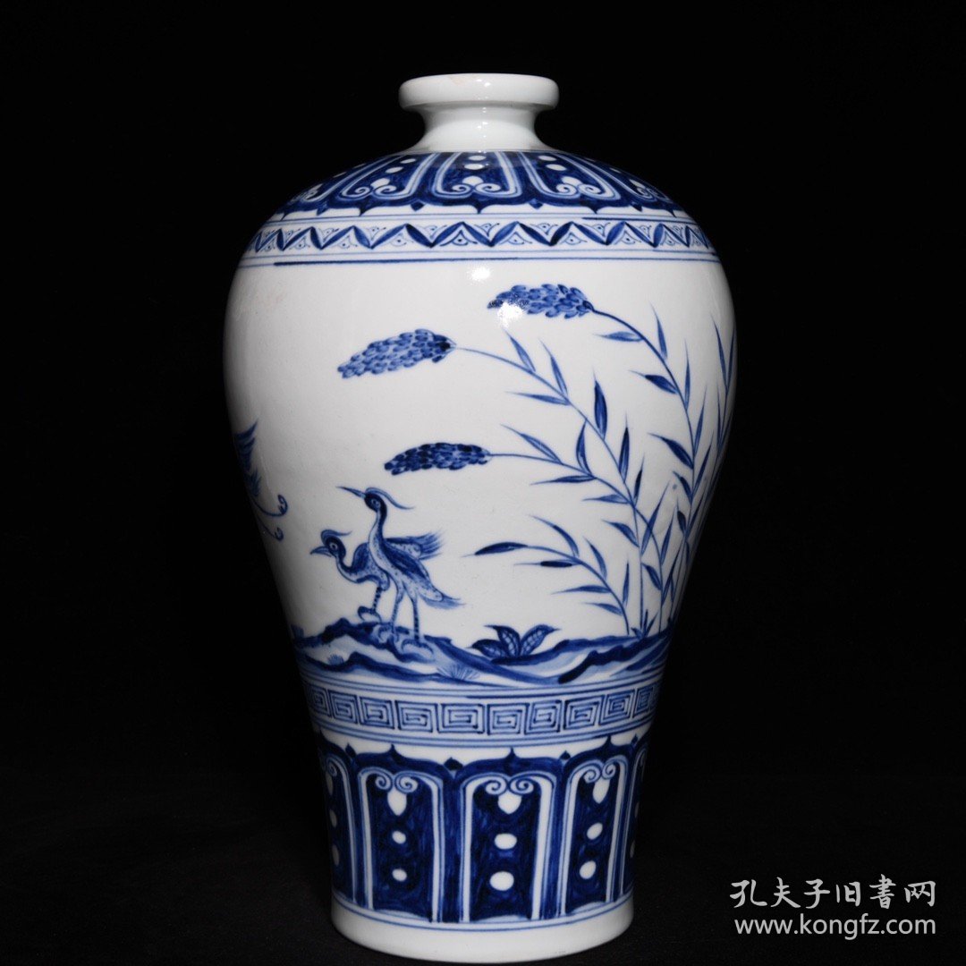 明宣德青花柳燕纹梅瓶