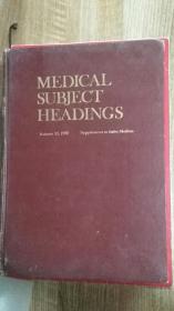 MEDICAL SUBJECT HEAD INGS医学学科负责人 （英文版）全  网唯一一本外文医学资料。