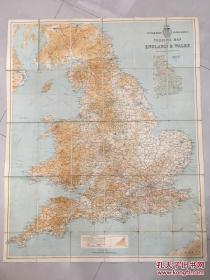 The automobile association touring map of england&wales 英国汽车协会旅游地图之威尔士