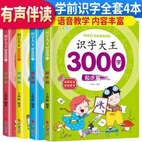 套装4册识字大王3000字识字书幼儿认字识字大王3000字幼儿园中班大班学前班宝宝早教启蒙教材学前识字儿童幼儿卡片认字书