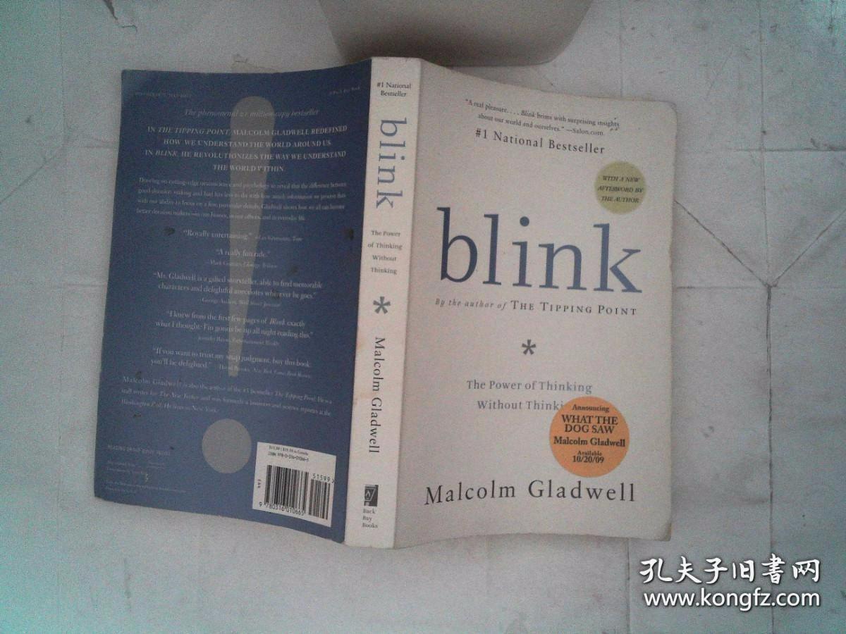 Blink：The Power of Thinking Without Thinking