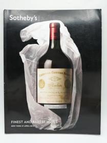 Sotheby's: Finest and Rarest Wines (New York 27 April 2013) 英文原版《苏富比：最好和最稀有的葡萄酒》