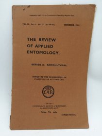 The Review of Applied Entomology (Series A: Agricultural) Vol. 39. Ser. A. Part 12. pp. 409-452 December, 1951. 英文原版-《应用昆虫学综述（A辑：农业）第39卷》第12部分。第409-452页，1951年12月