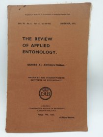 The Review of Applied Entomology (Series A: Agricultural) Vol. 39. Ser. A. Part 12. pp. 409-452. December, 1951. 英文原版-《应用昆虫学综述（A辑：农业）第39卷》第12部分。第409-452页，1951年11月