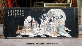 夜宴图淑女图仕女图画像木雕挂件，雅室、厅堂、豪宅、书房、茶室挂件
