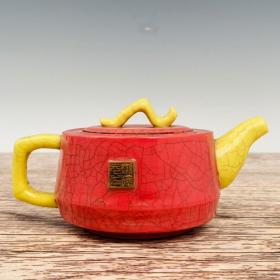 大周柴窑一壶六杯