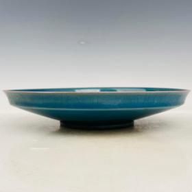 大周柴窑刻诗笔洗，高5厘米，直径25厘米，编号2010150