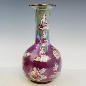 建窑七彩光观音像纹饰花瓶