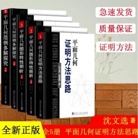 【正版现货闪电发货】现货 全5册 平面几何证明方法思路 平面几何图形特性新析(上下篇) 平面几何范例多解探究(上下篇) 沈文选 杨清桃/著 哈工大