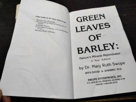 GREEN LEAVES OF BARLEY【大麦的绿叶，史蛾普】 约大32开平装