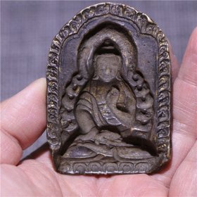 古玉老玉收藏清代外蒙古印陶佛的铜模印