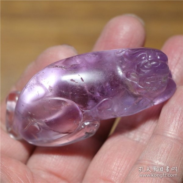 古玉老玉收藏天然紫水晶瑞兽
