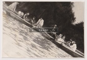 【买任意6件包邮挂】老照片收藏 大幅 划船 10.9*7.6cm