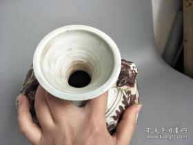 乡下收的元代粘花瓷瓶/