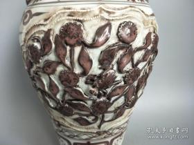 乡下收的元代粘花瓷瓶/