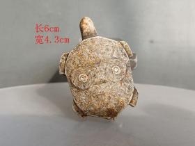 战汉古玉老 玉 龟 手把件