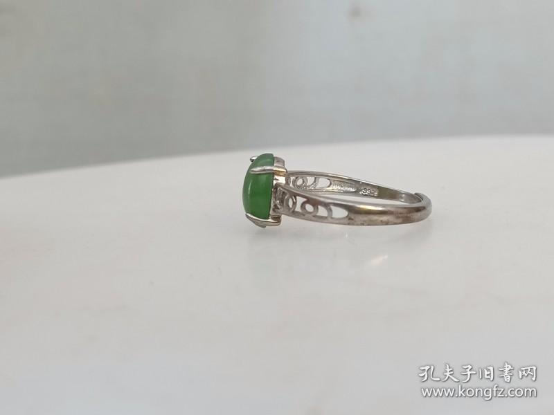 乡下收的镶嵌+和田玉戒指