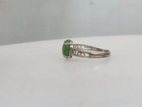 乡下收的镶嵌+和田玉戒指