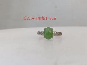 乡下收的镶嵌+和田玉戒指