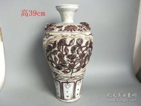 乡下收的元代粘花瓷瓶/