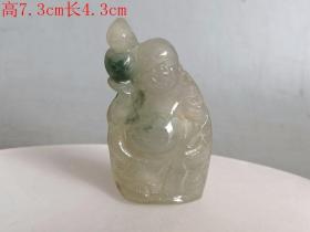 清代传世 雕工不错的翡翠 佛 手把件