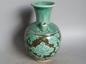 宋代绿釉 瓷 壶