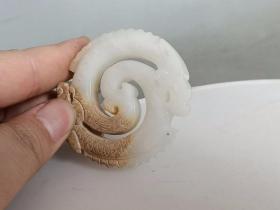 古玉 战汉 和田玉 龙佩
