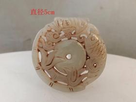 清代传世 雕工 不错的 和田玉佩