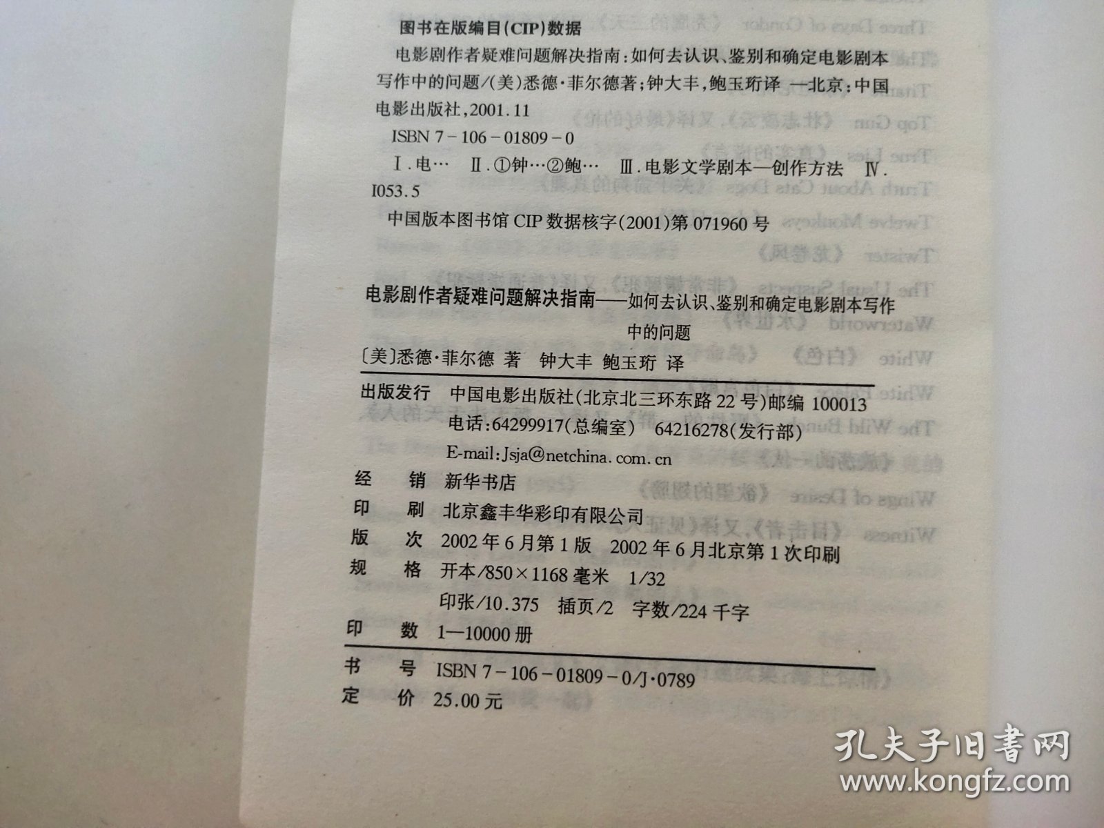 电影剧作者疑难问题解决指南：如何去认识、鉴别和确定电影剧本写作中的问题