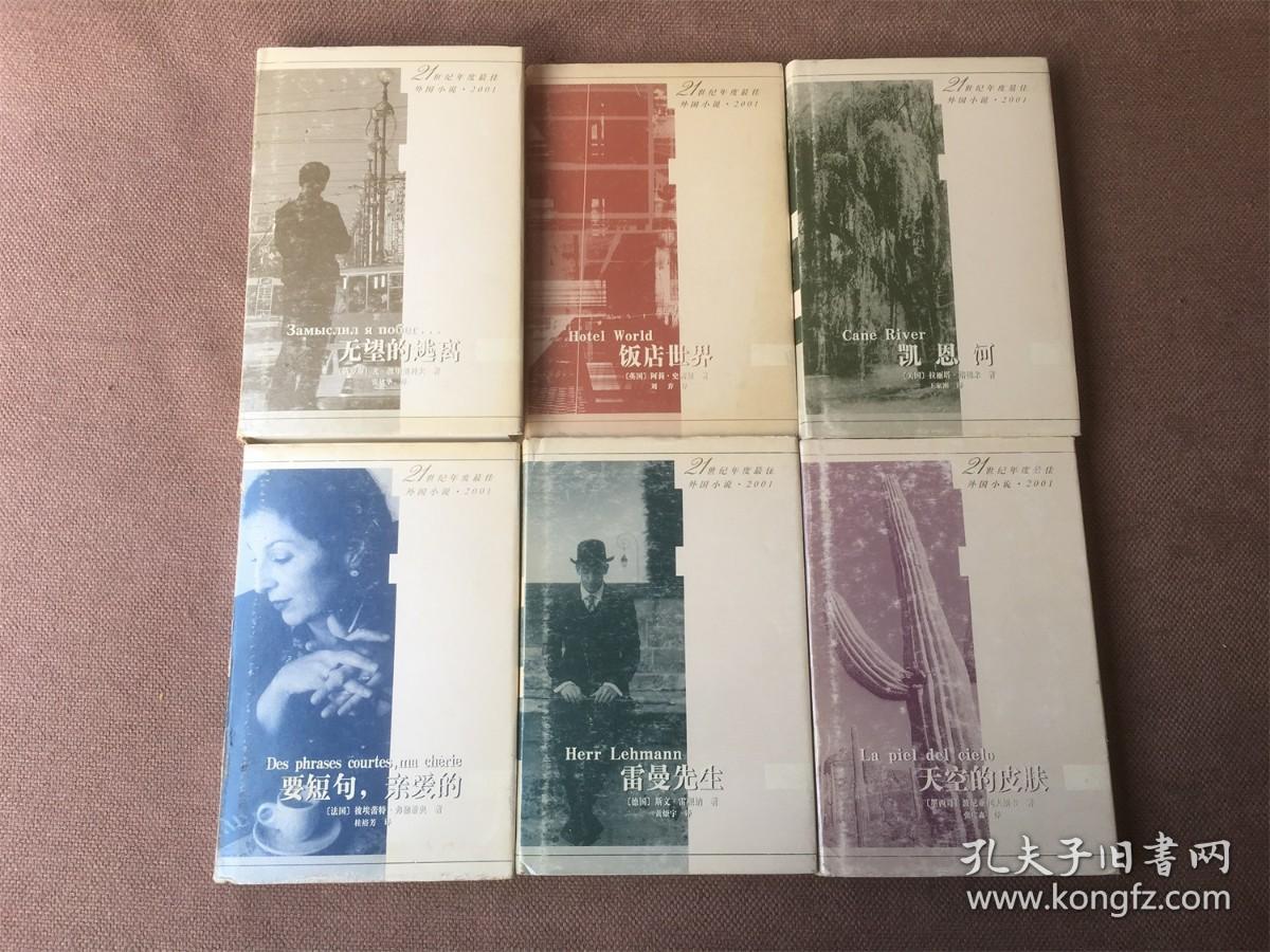 21世纪年度最佳外国小说：无望的逃离、饭店世界、凯恩河、要短句，亲爱的、雷曼先生、天空的皮肤（2001年度6册合售 精装）