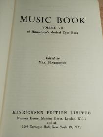 MUSIC BOOK  含大量插图   精装带书衣